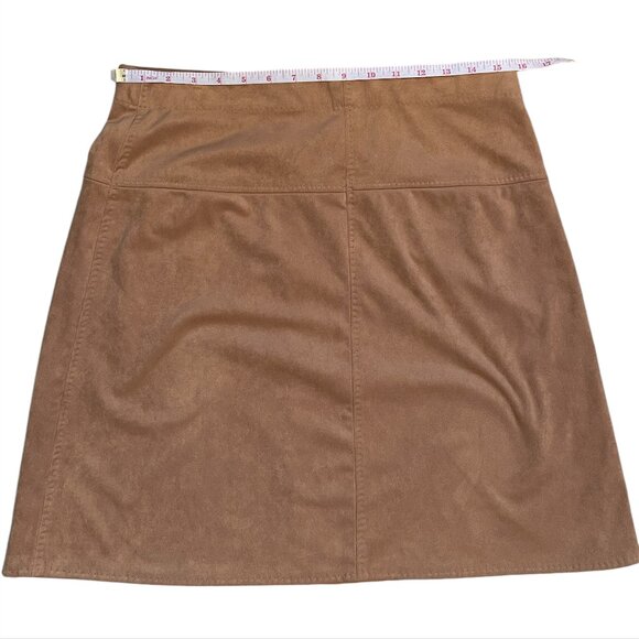 Max Studio faux suede elasticized waist mini skirt size L - Picture 2 of 6